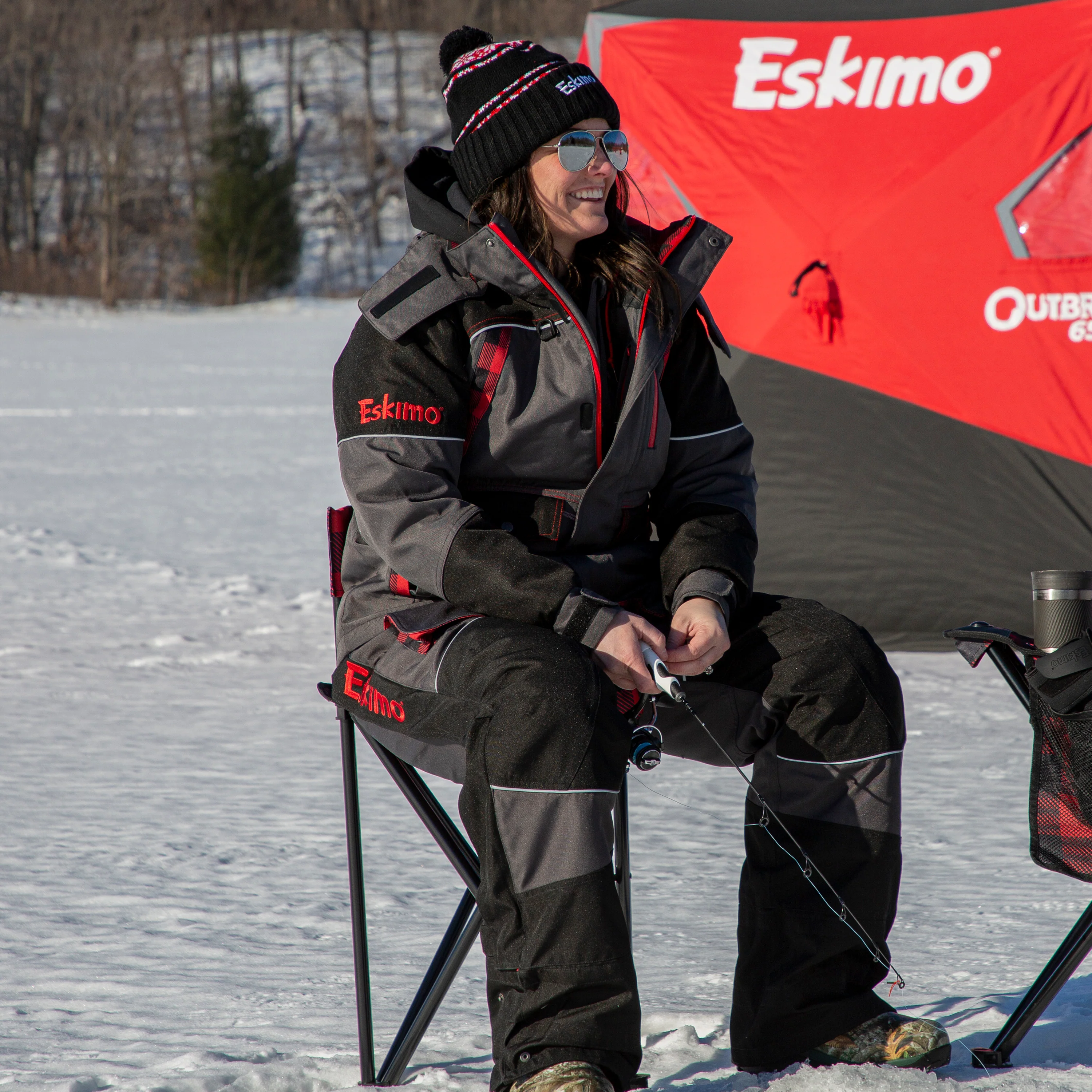 Plaid Folding Ice Chair - Image 4